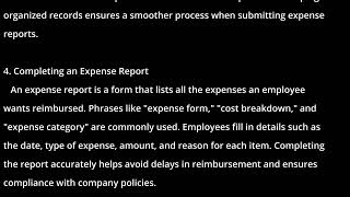 Expense Reporting: Basic Business English