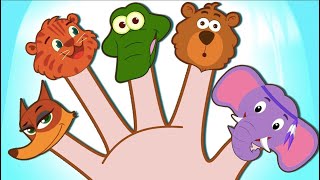 Learn Animals - Wild Animals Finger Family | Finger Family Rhymes Collection By Nursery Rhymes Club