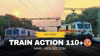 HIGH SPEED ENCOUNTER OF TRAINS AT NANDGAON 🥵🥵⏩