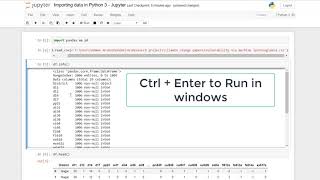 Python 3 - Jupyter - Importing CSV data in Python