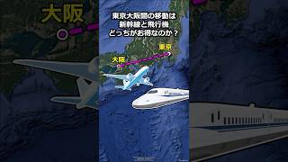 東京大阪間の移動は新幹線と飛行機どっちがお得なのか？ #地理 #新幹線