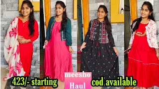 చాలా Best review  ఉన్న kurthies || meesho haul || starting 423/-