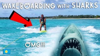 HOW TO WAKEBOARD WITH SHARKS IN THE WATER | Vlog #236