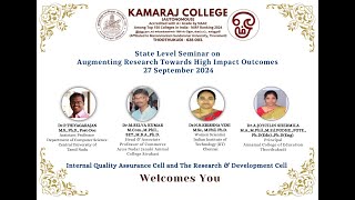 State Level Seminar on Augmenting Research Towaeds High Impact Outcomes (27.09.2024) session 2