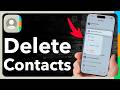 How To Delete Contacts On iPhone