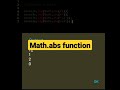 Math.abs function | javascript tutorial #shorts #javascript #html