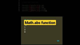 Math.abs function | javascript tutorial #shorts #javascript #html