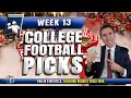 NCAA FOOTBALL BETS WEEK 13 💵 | PICKS & PREDICTIONS TO CASH IN THIS SATURDAY #ncaafootballpicks