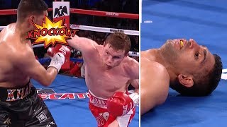 Incredible slow-mo! Canelo Alvarez's BRUTAL knockout of Amir Khan
