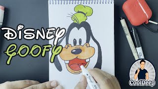How to Draw Goofy from Disney | CoolDeep Arts