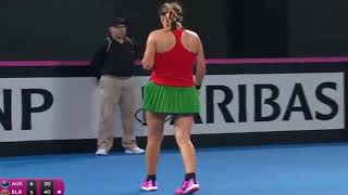 Victoria Azarenka vs Ashleigh Barty/Fed Cup 2019 Belarus-Australia