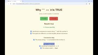 JavaScript 28: "" == 0 Is TRUE in JavaScript