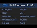 TOP 100 PHP Functions ( 81 - 90 ) | PHP Functions Tutorial
