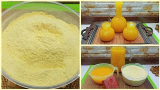 عصائر رمضان 🍊المره دي مختلفة خالص قبل الفطار بثواني اعمليها بودره البرتقال الطبيعي