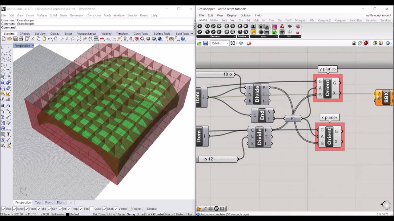 Grasshopper Waffle Tutorial Youtube
