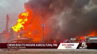 Video: Multiple crews responding to massive fire in southeast Indiana