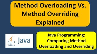 Method Overloading Vs. Method Overriding Explained | Java Tutorial