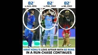Virat kohli,s Love Affairs with 82 Runs In A Run Chase Continues #viratkohli #cricket #ipl