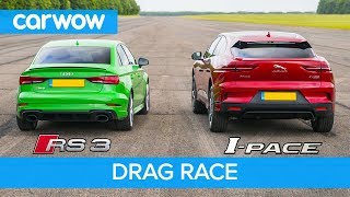 Audi RS3 vs Jaguar I-Pace - Petrol vs Electric  - DRAG RACE, ROLLING RACE & BRAKE TEST