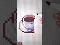 コーヒーのアナログドット絵描いてみた☕️ shorts drawing pixelart