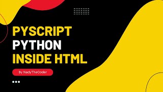 PyScript !!! Now run the python script inside HTML - PyScript