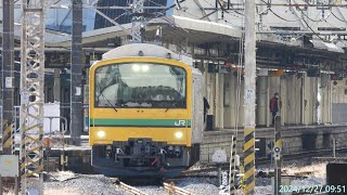 【4K撮影】2024年12月27日　クモヤE493　信越線運転　高崎駅出発