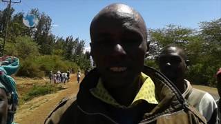 Residents of Athwana in Tigania West demonstrate after being denied access to water