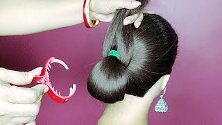 Clutcher Hairstyle For Small Thin Hair ! Beautiful Easy Juda Hairstyle For Girl