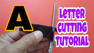 Letter cutting tutorial (Letter A) #lettercutting