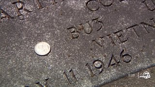 Loveland family hoping to connect with person who left quarter on military member's grave