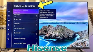 Best Picture Settings for Hisense TV!