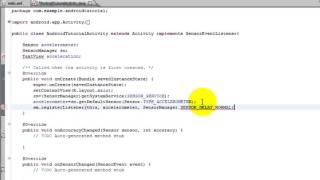 Android Development Tutorial Accelerometer Tutorial Sensor Example Code HD