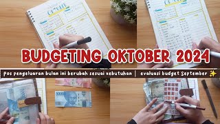 Budgeting Oktober 2024 | evaluasi keuangan September lanjut budgeting Oktober ✨️