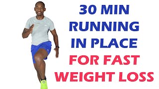 30 Minute Running in Place Aerobic Exercise For Fast Weight Loss