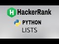 #12: Lists | Hackerrank Python Solution | English Explanation
