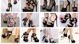 bridal latest 🥰 styles fashionable black colour high 💞heels sandals #YouTube #video