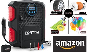 FORTEM Digital Tire Inflator for Car w/Auto Pump/Shut Off Feature