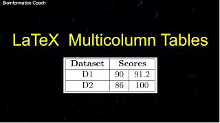 Create a multicolumn table in LaTeX