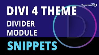 Divi 4 Divider Module 👈