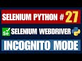 Selenium Python #27 | Incognito Mode Browser