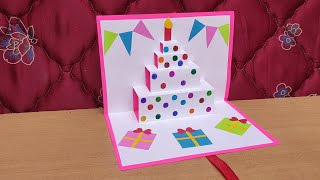 Birthday Cake Card | Birthday Pop-Up Card | Cake Card For Birthday