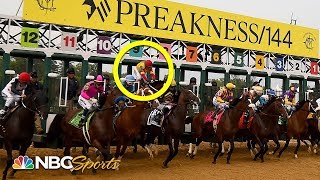 Preakness Stakes 2019: Bodexpress' jockey reacts to being thrown off horse | NBC Sports