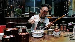 潮汕哥下午茶欣赏老锡茶叶罐