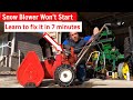 Snow Blower Won't Start - Learn how to Clean Carb in 7 minutes