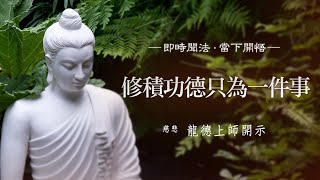 龍德上師：修積功德只為一件事