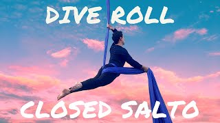 Aerial Silks Dive Roll DROP / Closed Salto TUTORIAL |  Aerial  Tissu drop HOW TO