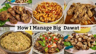 COMPLETE DAWAT MENU | HOW I MANAGE BIG DAWAT ALONE| Namkeen ghost,  Chicken Malai Boti, Shami Kabab