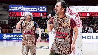 “VENETO ALÈ ALÈ” durante la partita Reyer Venezia-Armani Milano al Taliercio di Mestre