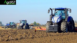 3x NEW HOLLAND T8.435 SMARTTRAX BluePower in 🇮🇹 | BIG TEAM WORK, SOIL PREPARATION: KUHN, MA/AG, ERMO