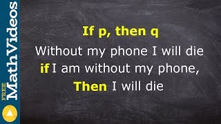Write a statement in conditional form and identify it's parts ex 1